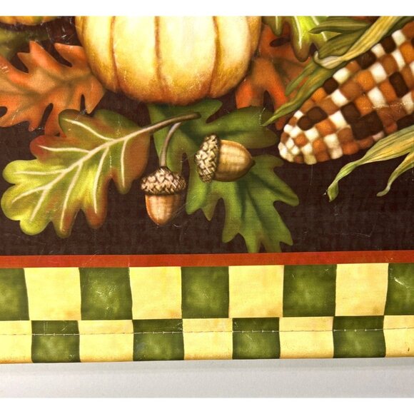 Fall Harvest Blessings Wall Hanging Banner - 32" x 15.5" - Pumpkins Corn Acorns - Picture 4 of 9